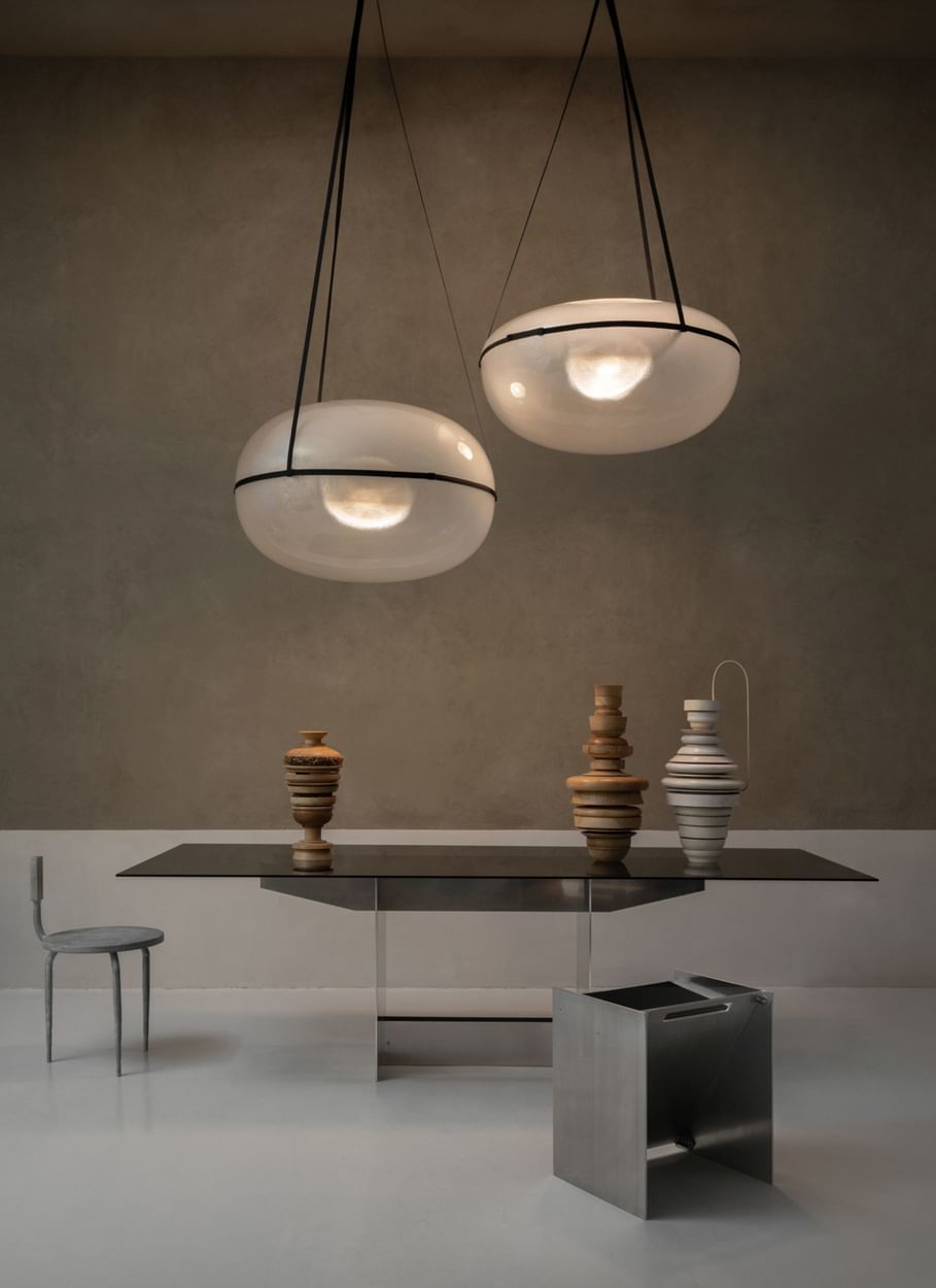 A N D Iris Pendant Light In Situ