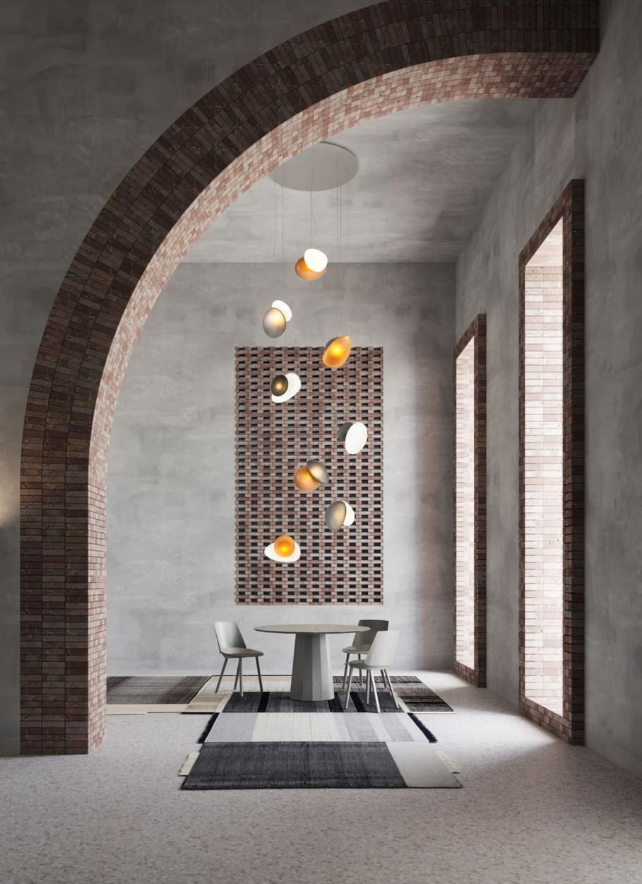 A N D Pebble Chandelier In Situ