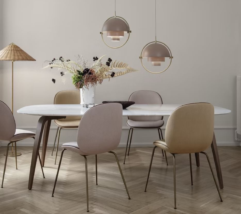 Beetle Dining Chair Multi Lite Pendant Gubi Dining Table Mategot Fruit Bowl 9602 Floor Lamp