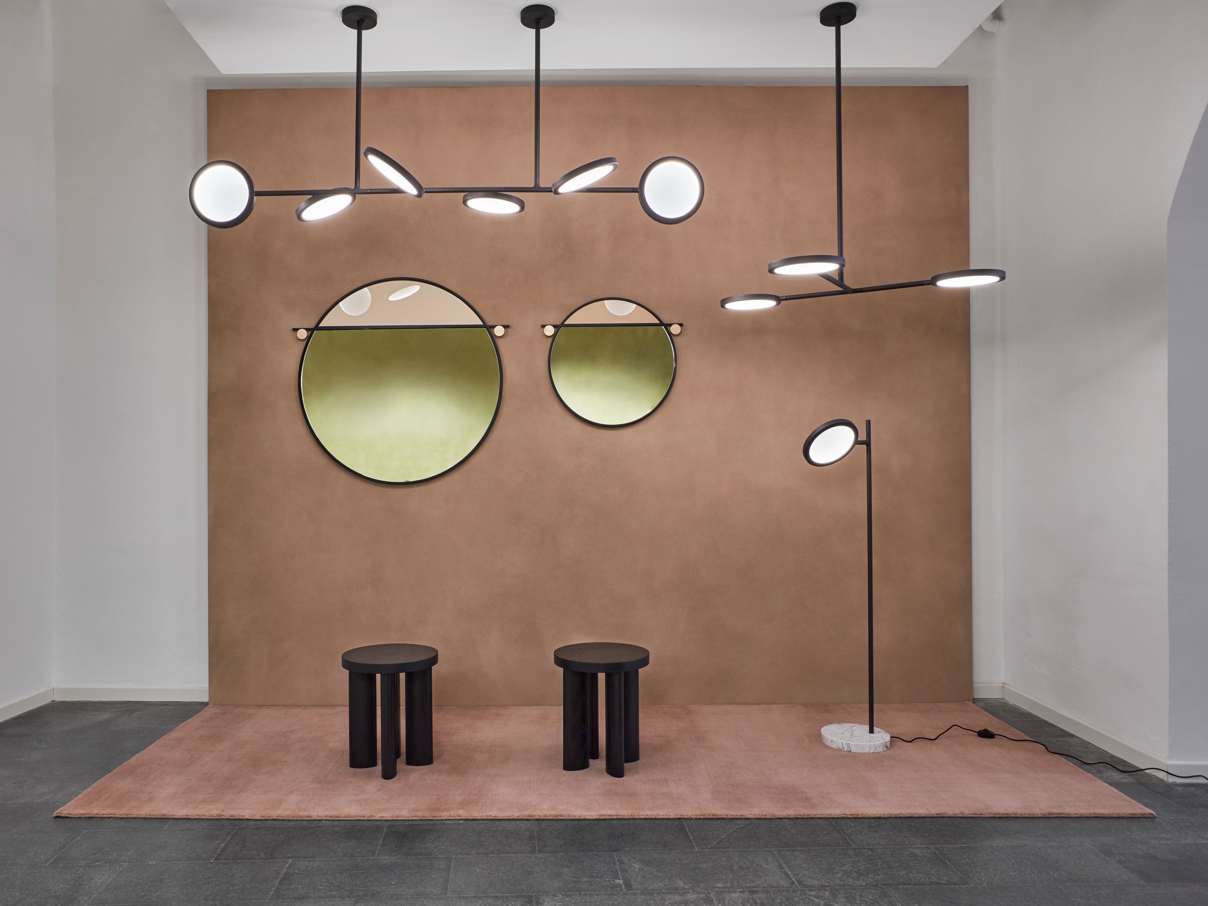 Matter Made Discus Lights Abal Mirrors Orbit Stools