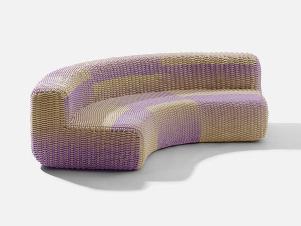 SHORE Sofa Curved Chroma Lavender Dunes
