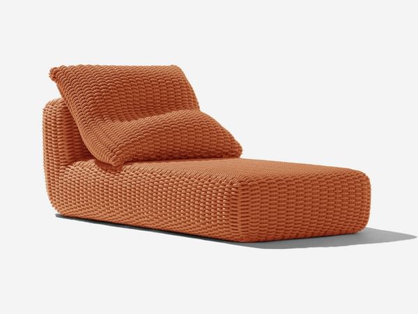 Shore Monochrome Chaise Peach