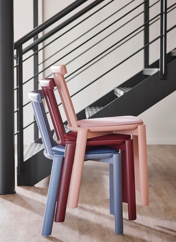 Stolab Alt Birch Dining Chair Stackable