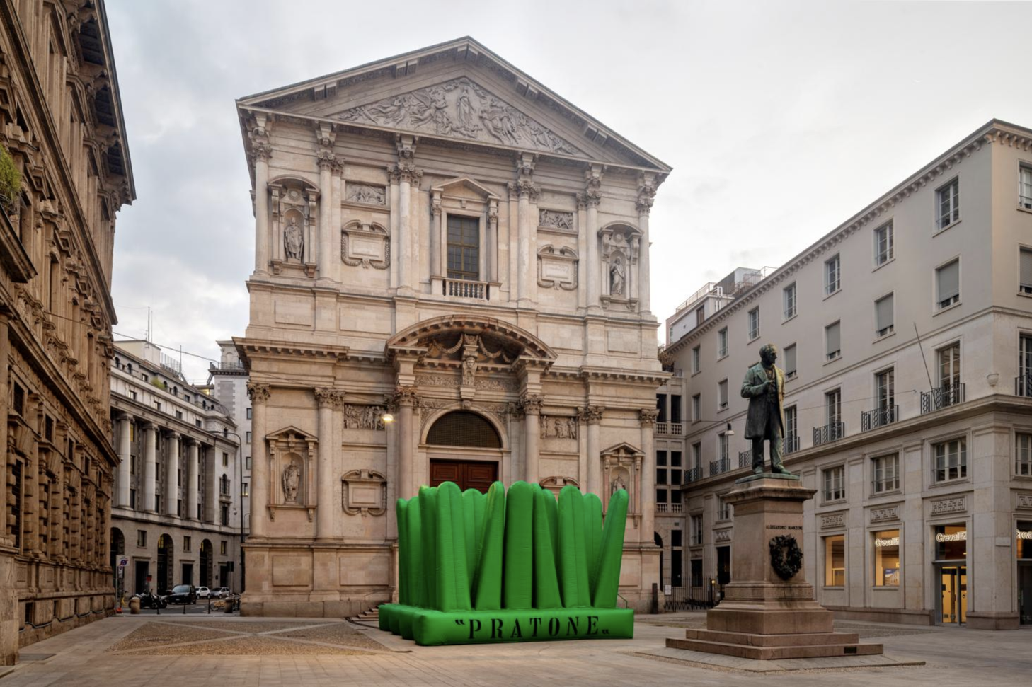 Super Pratone by Gufram Piazza San Fedele Photography Roberto Conte