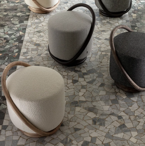 Porada Slim Pouf Haute Living