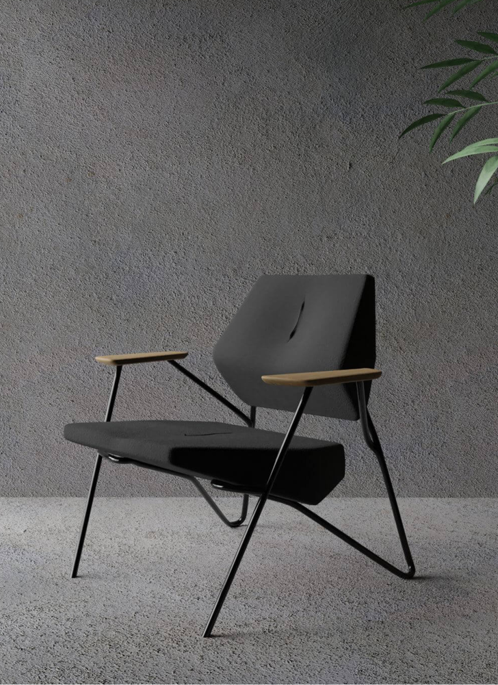 Prostoria Polygon Easy Chair Black