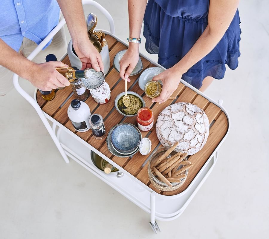 Cane line top white roll trolley institu haute living