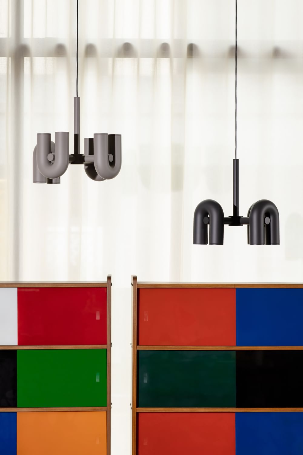 Ago lighting small circkus chandelier insitu haute living