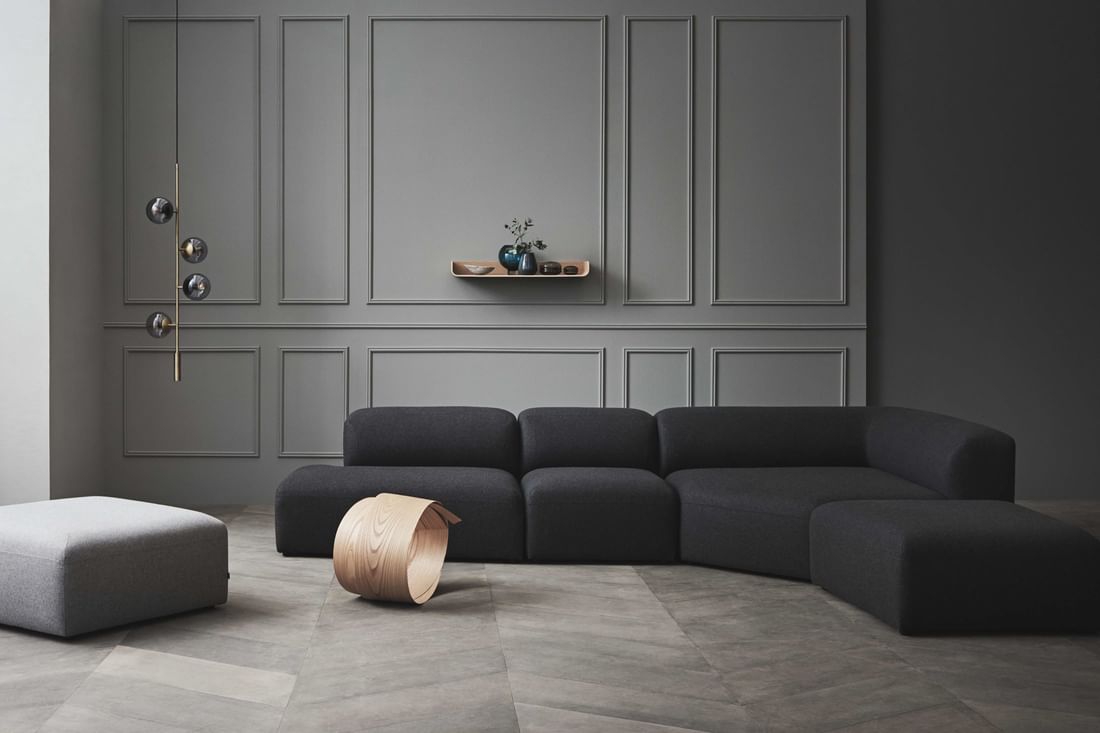 Bolia angle modular sofa navy insitu haute living