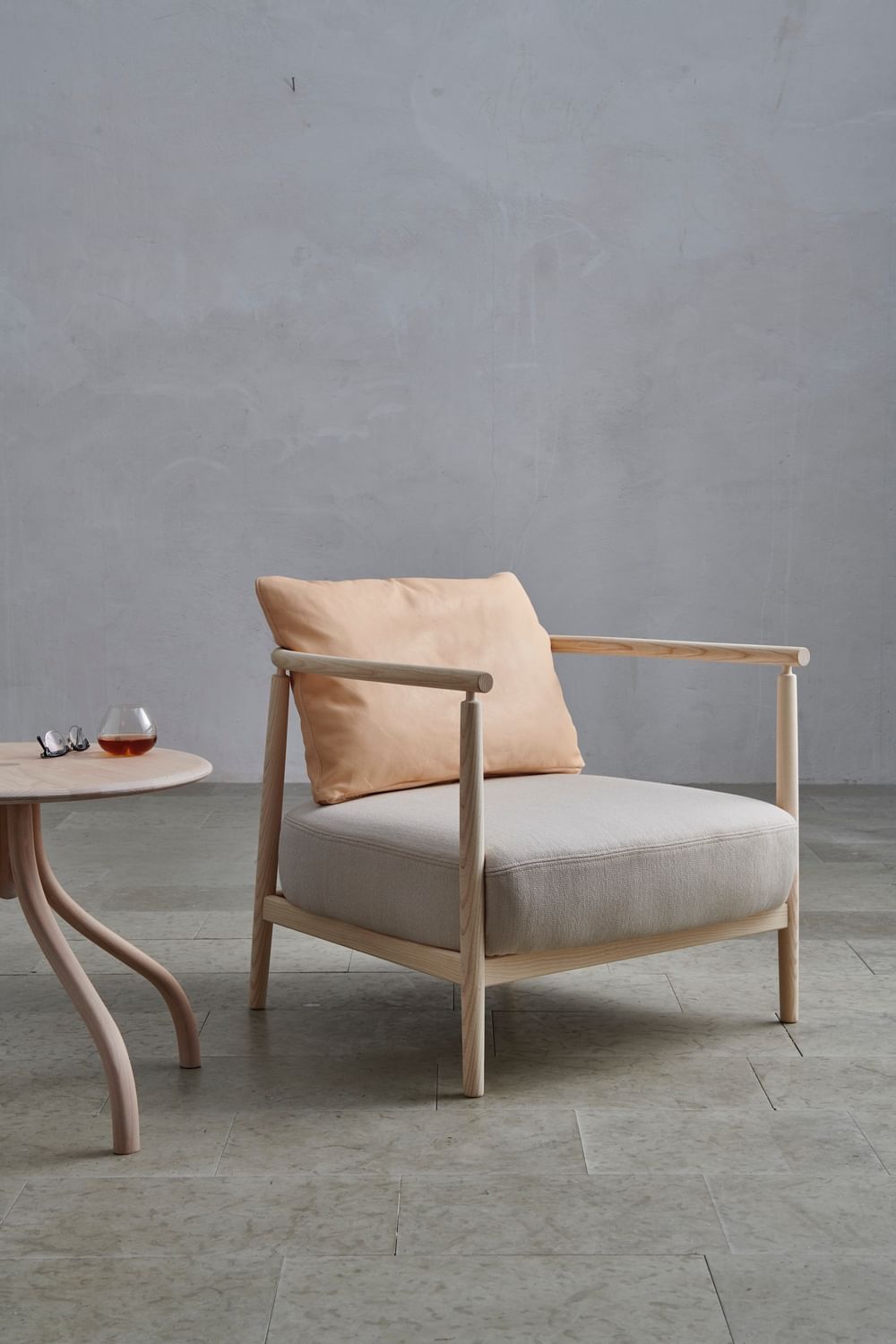 Gemla humble armchair natural grey insitu haute living