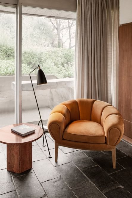 Gubi croissant chair insitu haute living