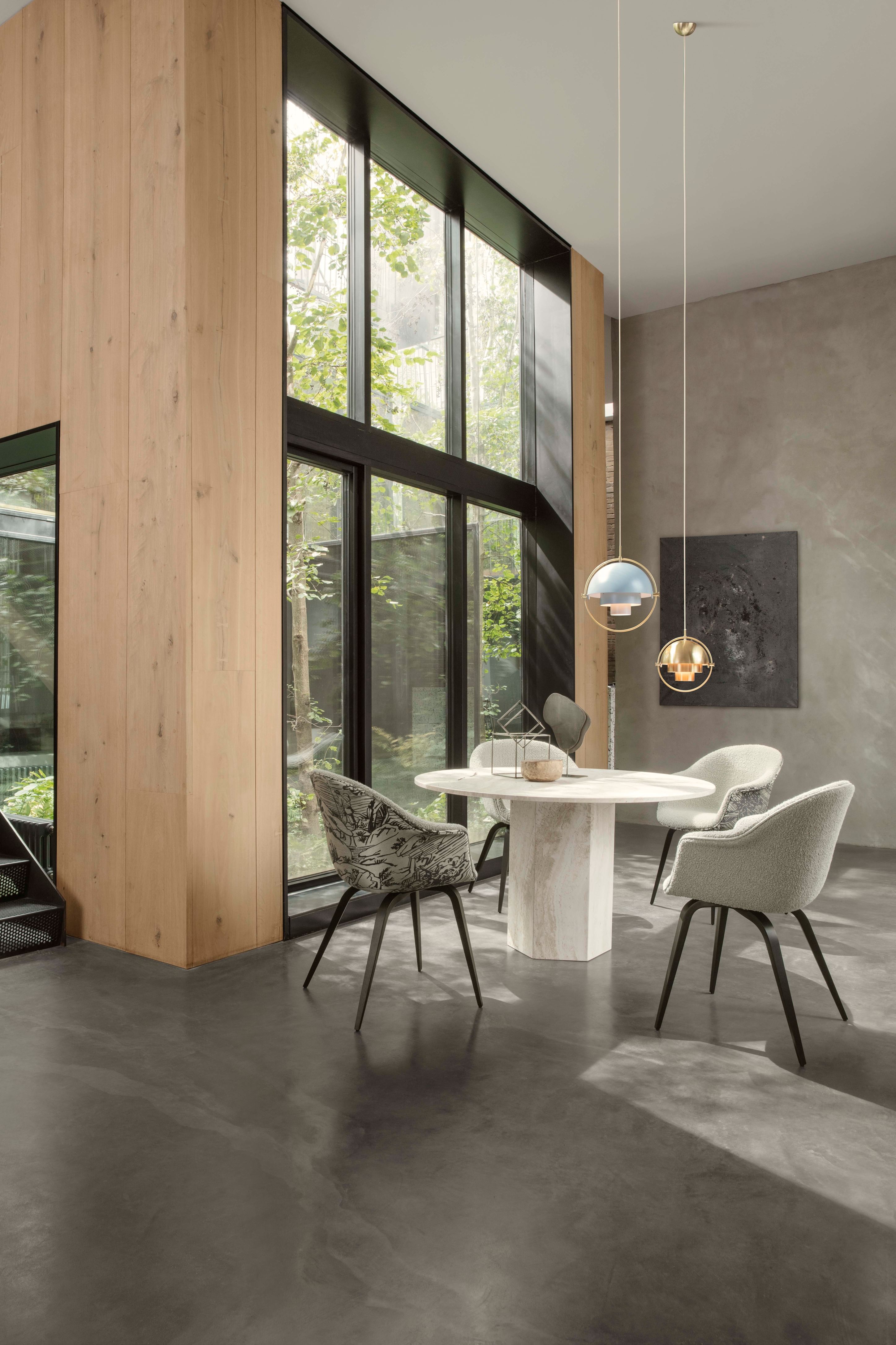 Gubi epic dining table white insitu haute living