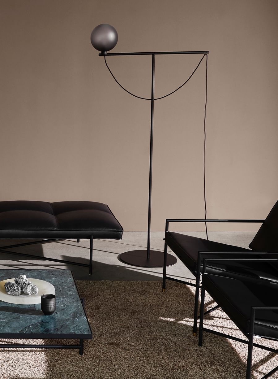 Handvark globe floor lamp insitu haute living