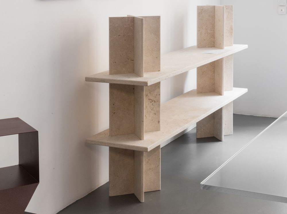 La chance furniture monument shelving system cream insitu haute living