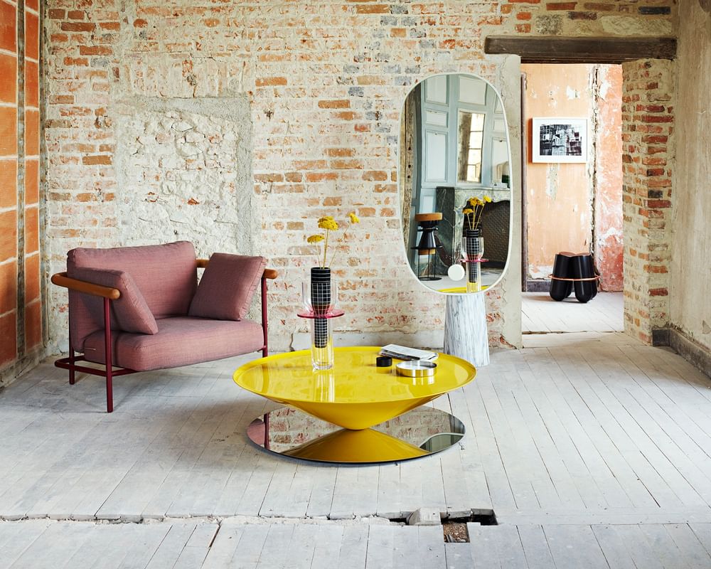 La Chance Insitu White Marble Iconic Mirror Haute Living