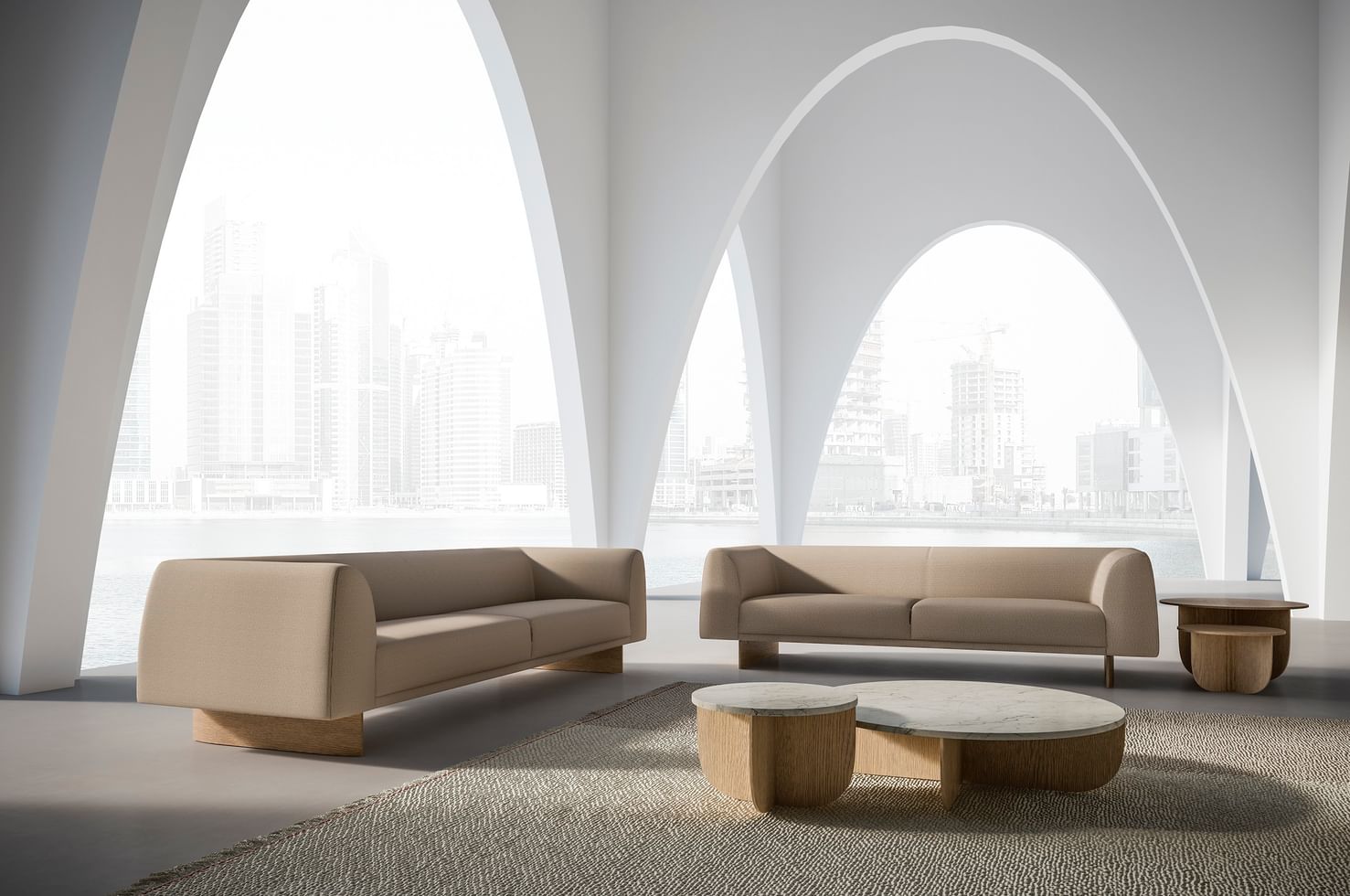 Lacividina tailor sofa tan arches haute living