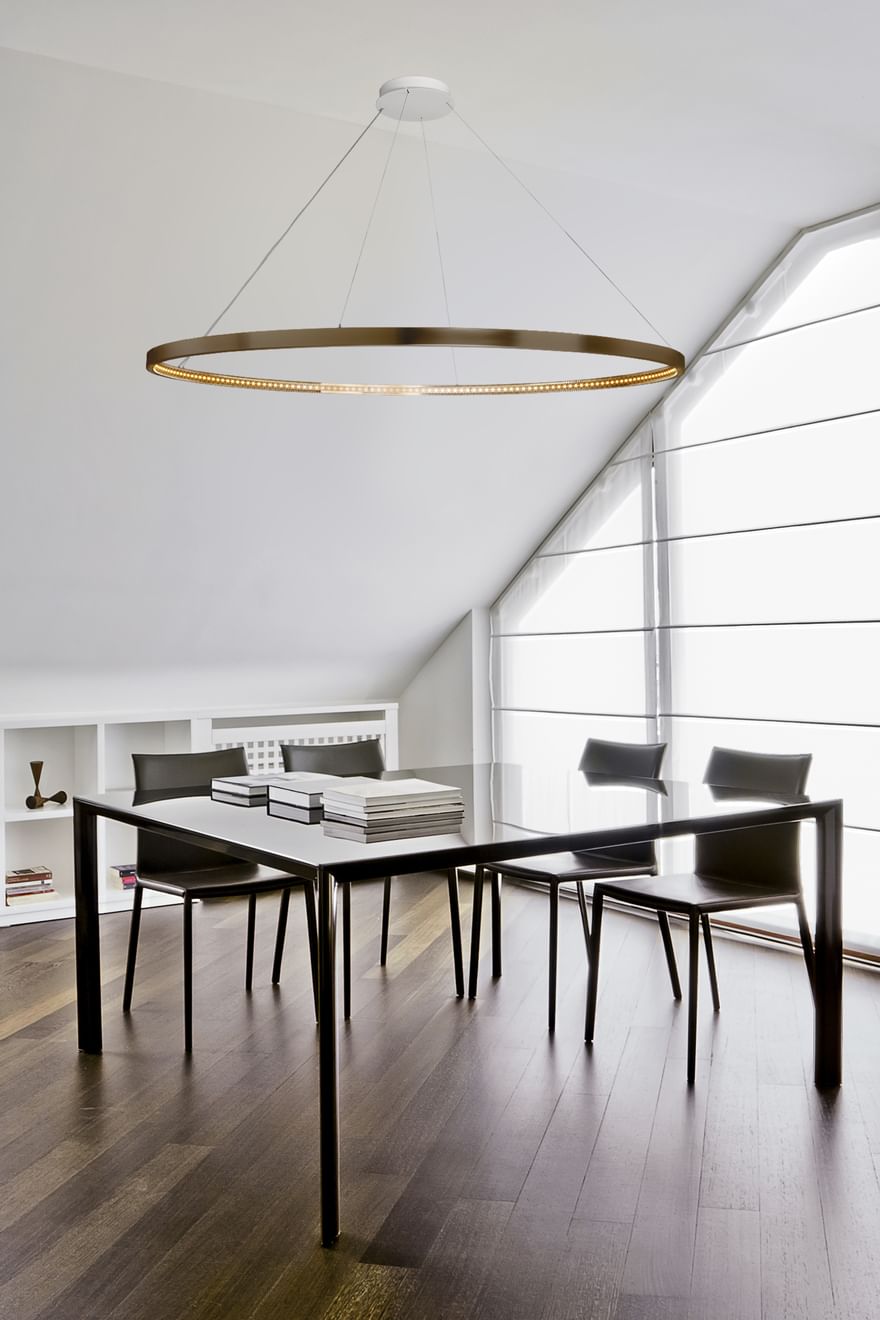 Le deun luminaires omega hanging lamp gold table haute living