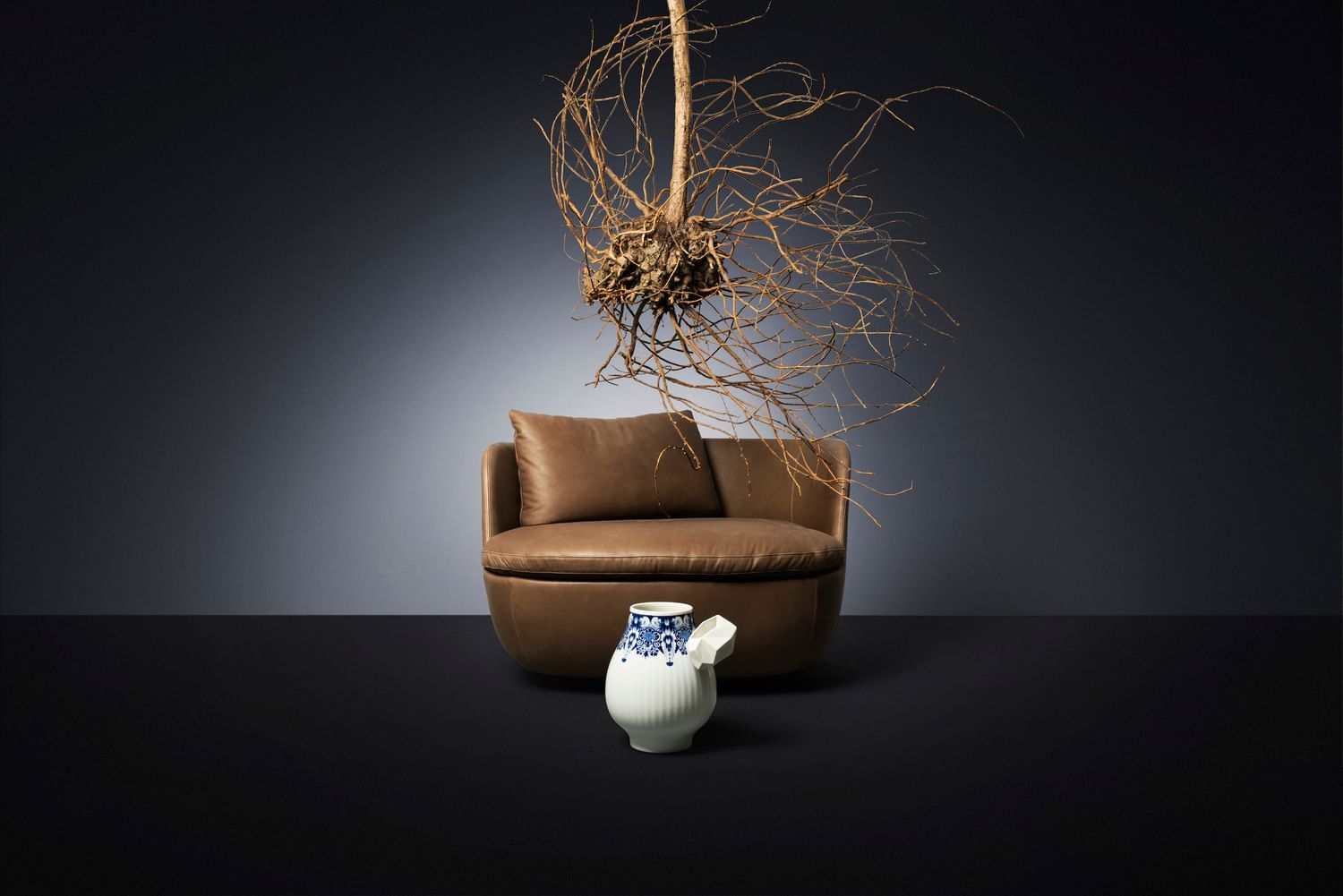 Moooi bart swivel brown insitu haute living