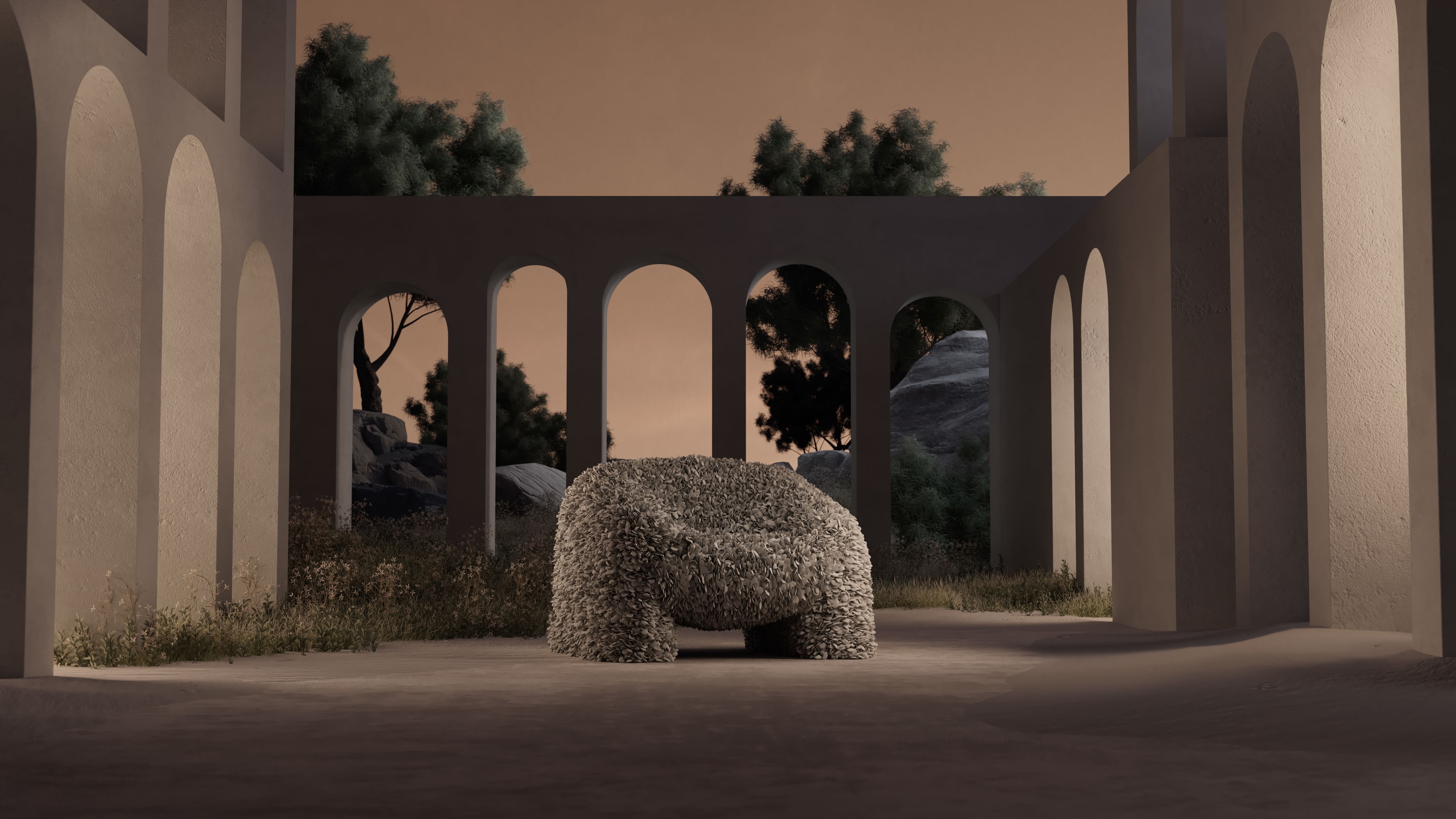 Moooi hortensia armchair grey insitu haute living