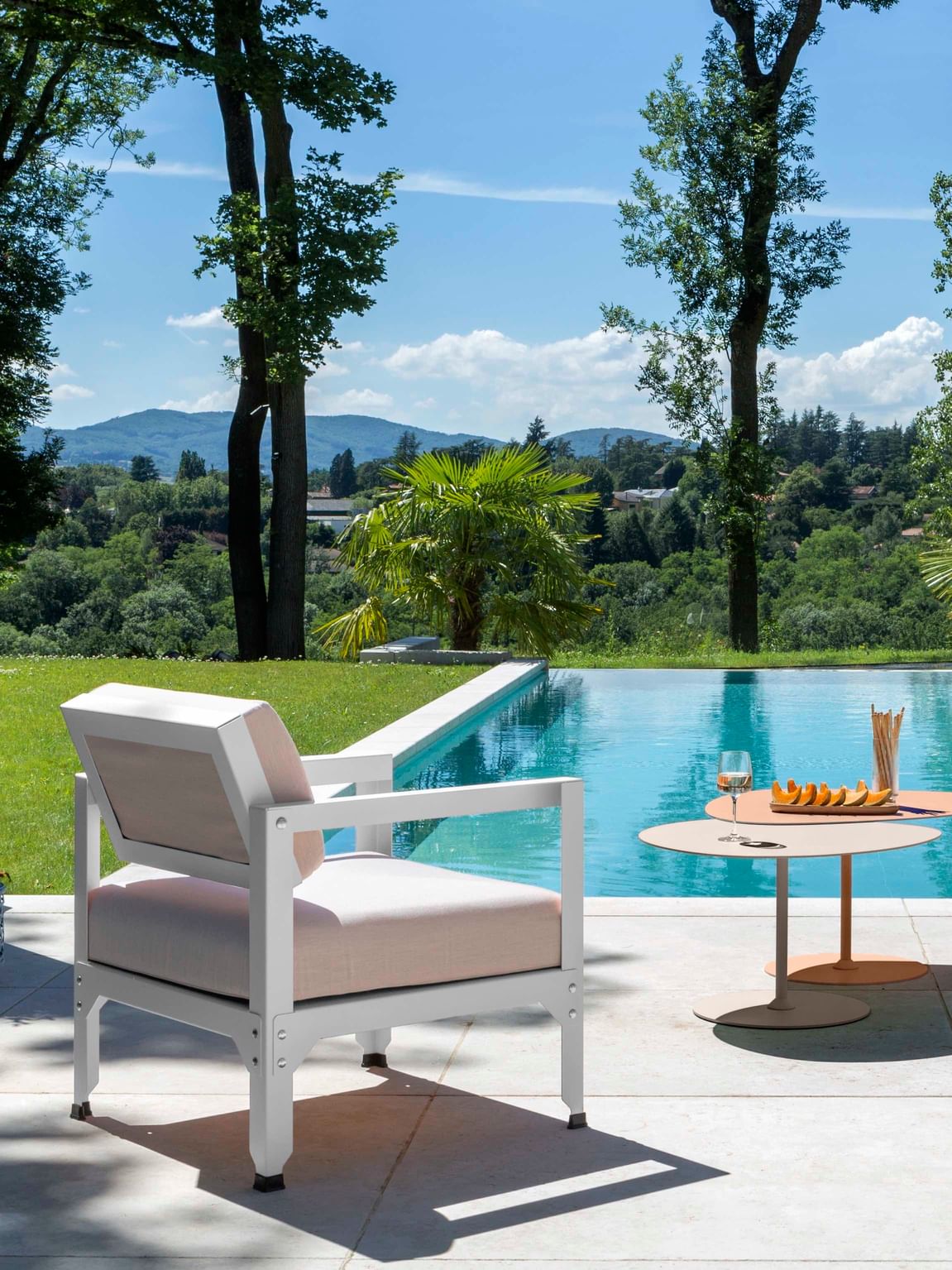 Matiere grise luc jozancy hegoa fauteuil exterieur salon jardin terrasse tissu outdoor