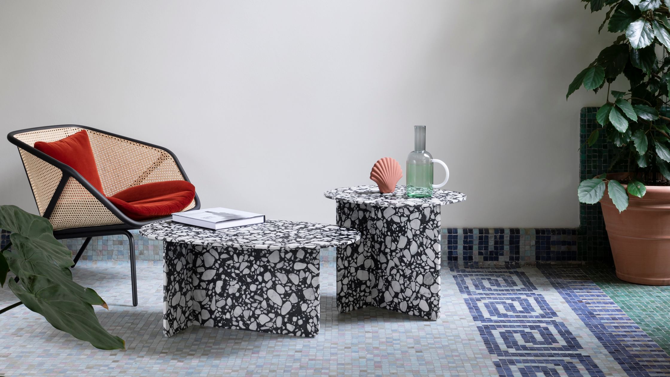 Miniforms chap coffee table speckled insitu haute living