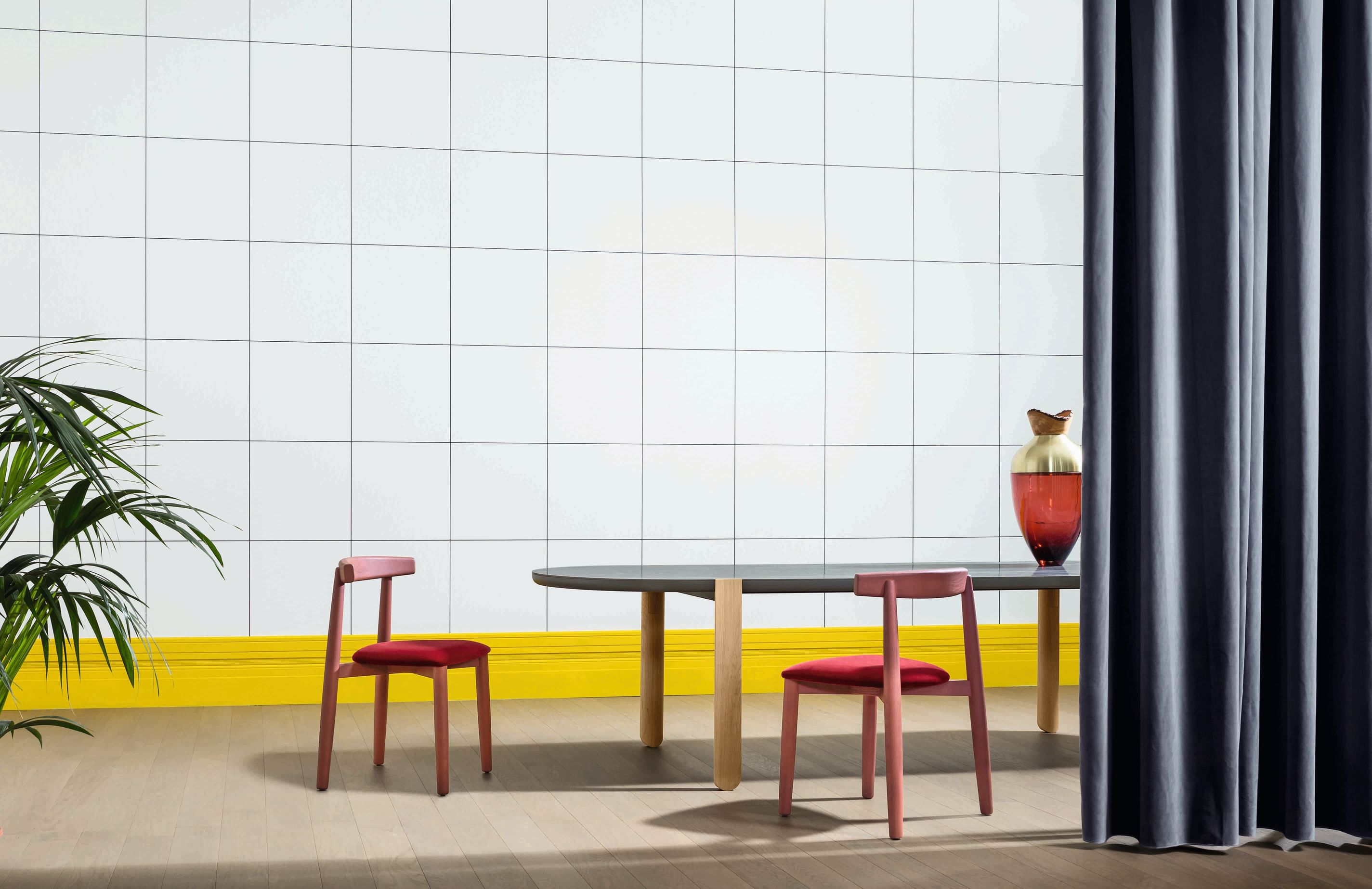 Miniforms claretta bold red insitu haute living