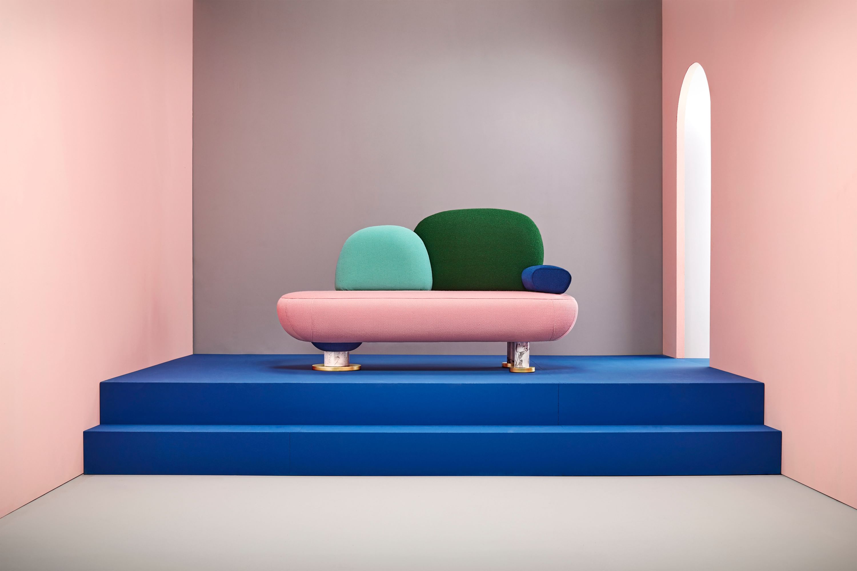 Missana toadstool sofa bench haute living