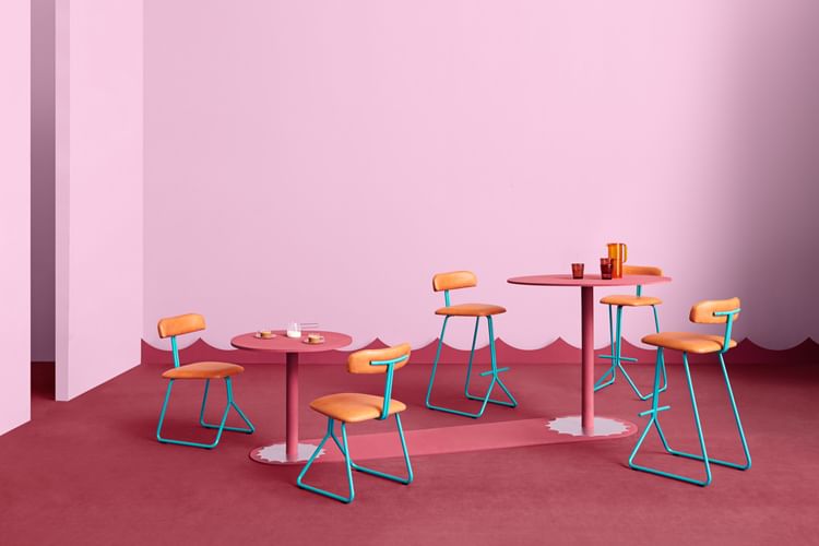 Missana rider chair pink insitu haute living