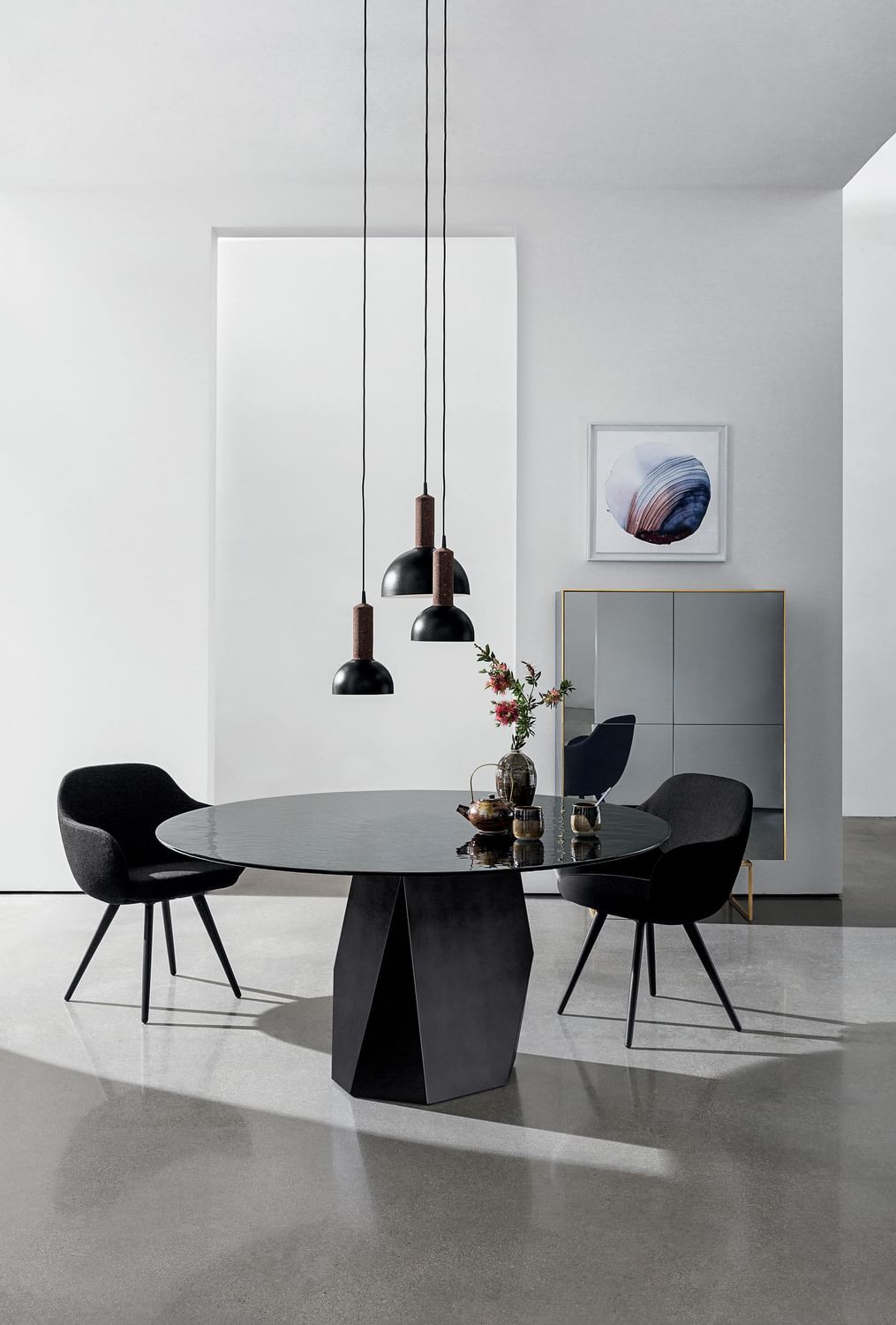 Sovet black deod dining table insitu haute living