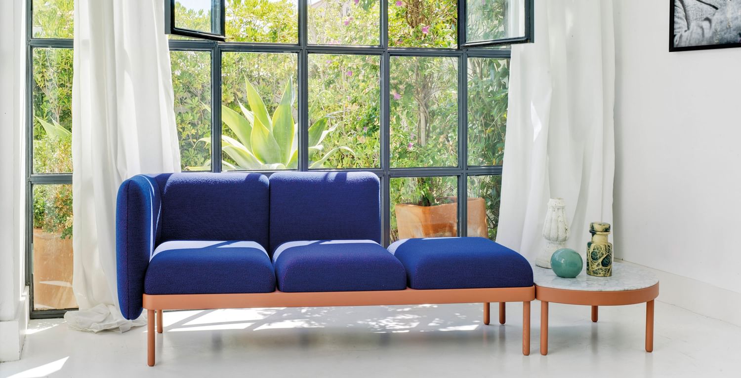 Sancal mosaico sofa blue insitu haute living