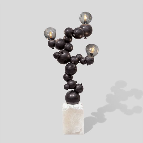 Rosie li bubbly floor lamp amber haute living