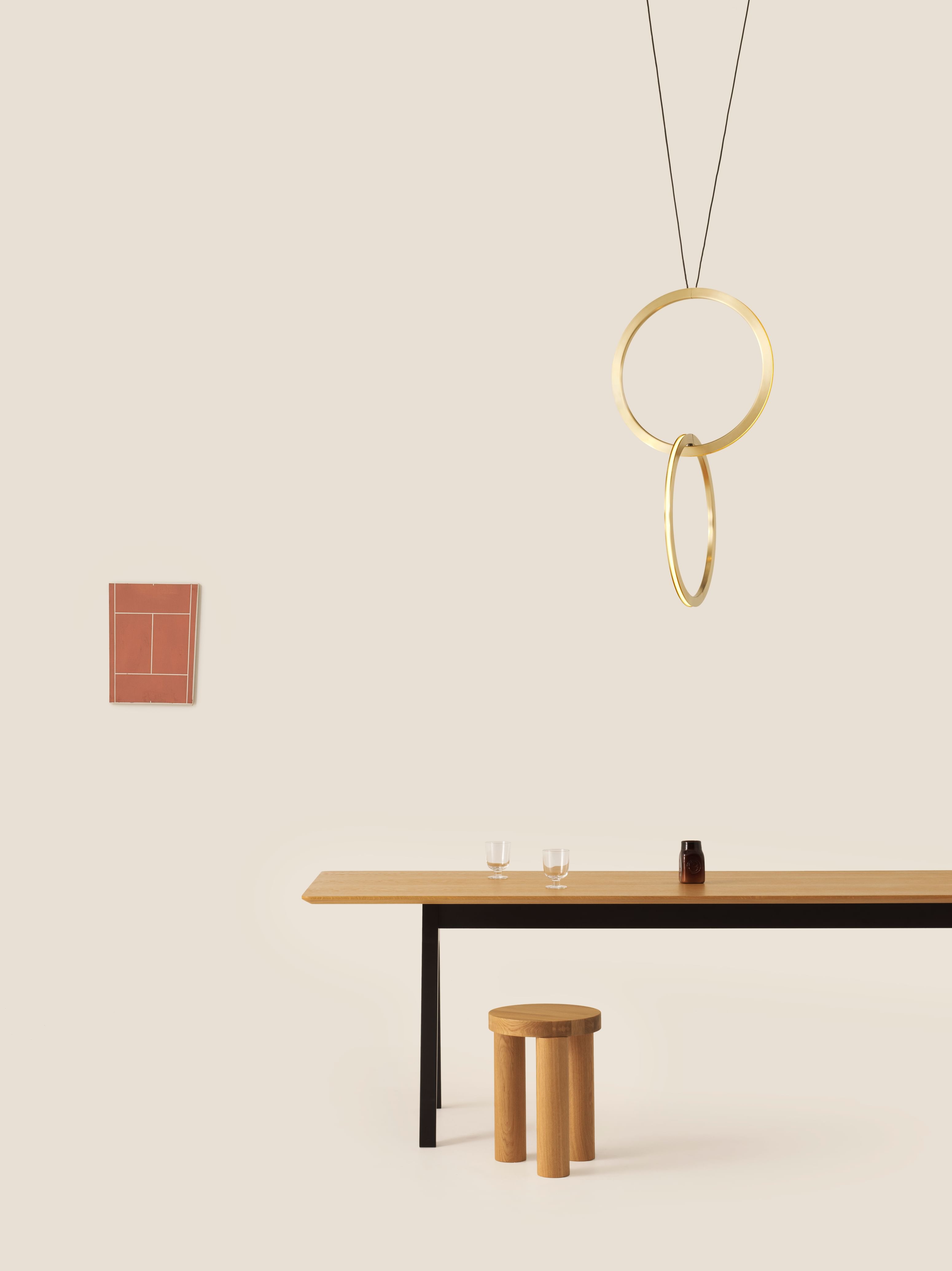 Resident furniture offset stool table insitu haute living