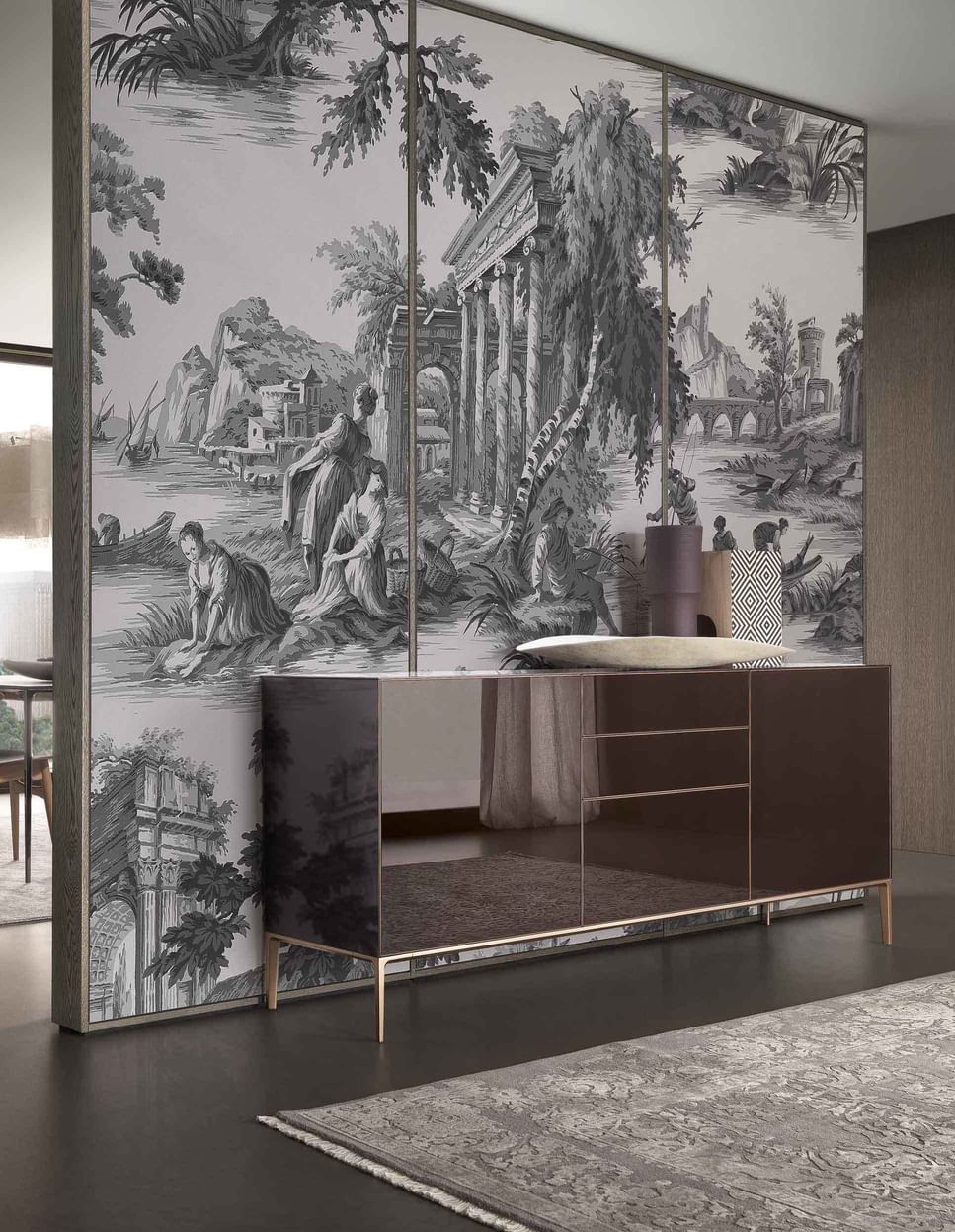 Rimadesio self up sideboard insitu haute living
