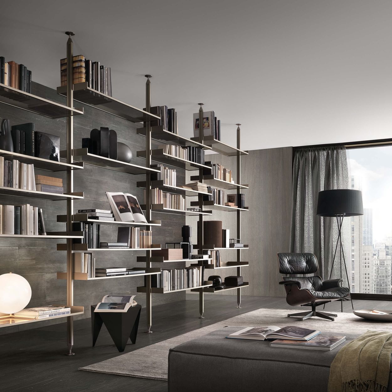 Rimadesio zenit storage unit angle insitu haute living