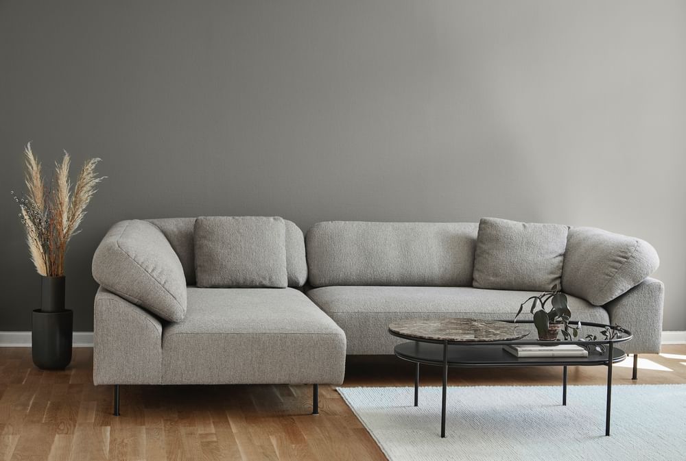 Woud furniture collar modular sofa grey insitu haute living