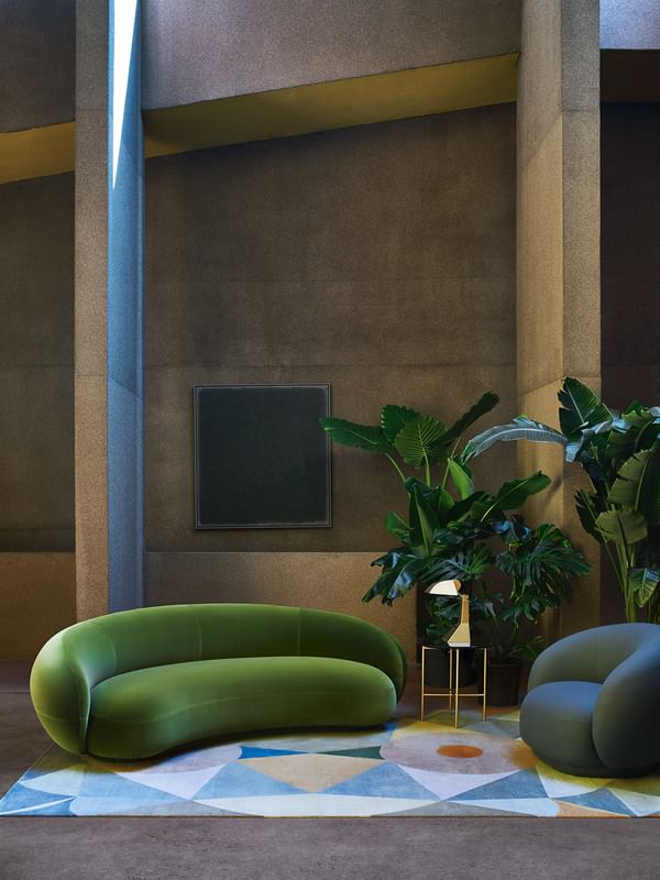 Tacchini julep sofa green insitu haute living1