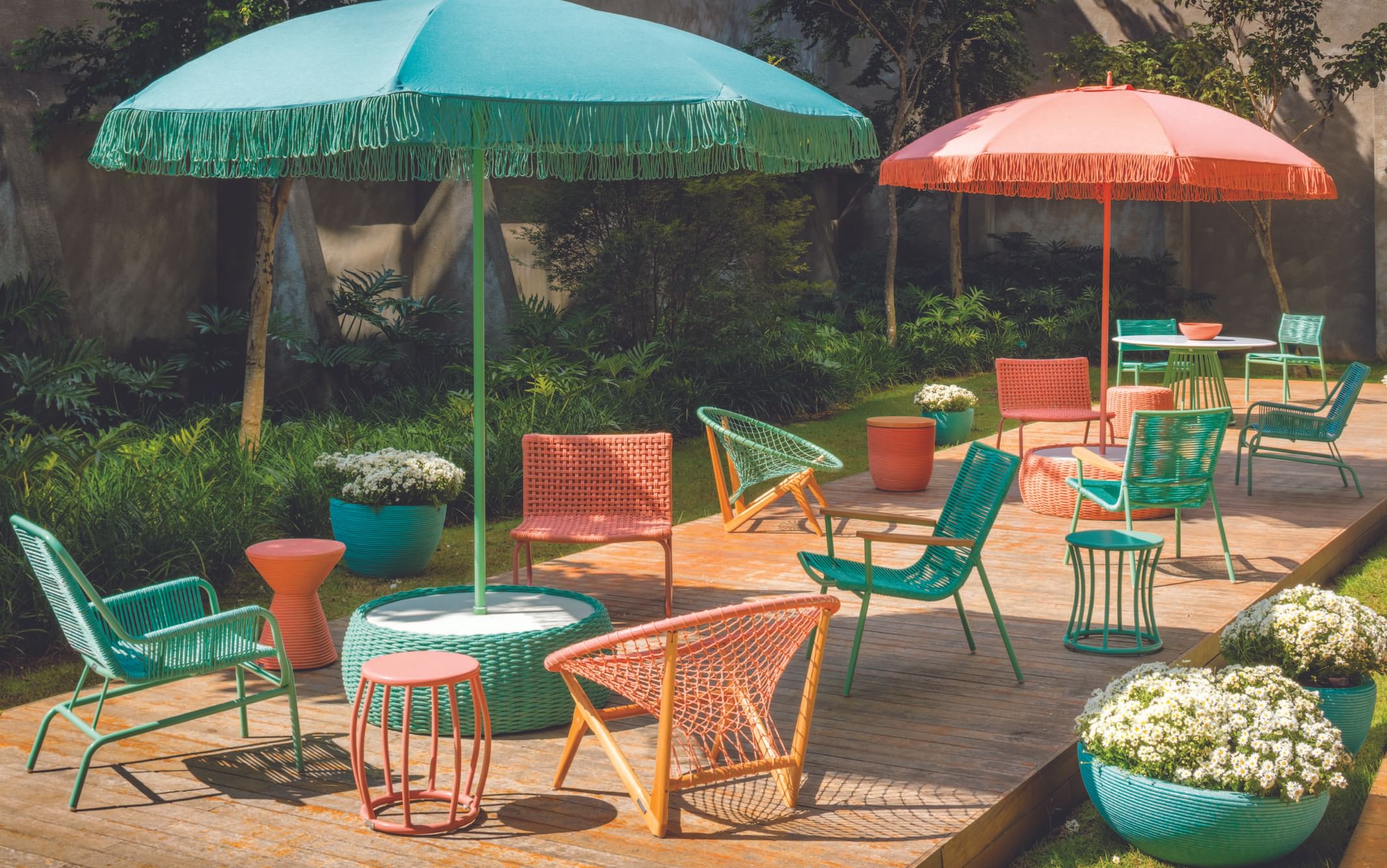 Tidelli quintal lounge chair insitu teal haute living