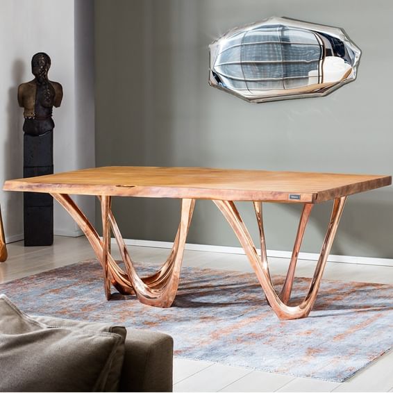 Zieta g table steel gold insitu haute living