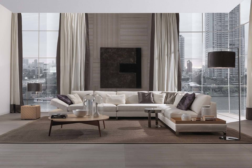 Frigerio davis sofa insitu front haute living