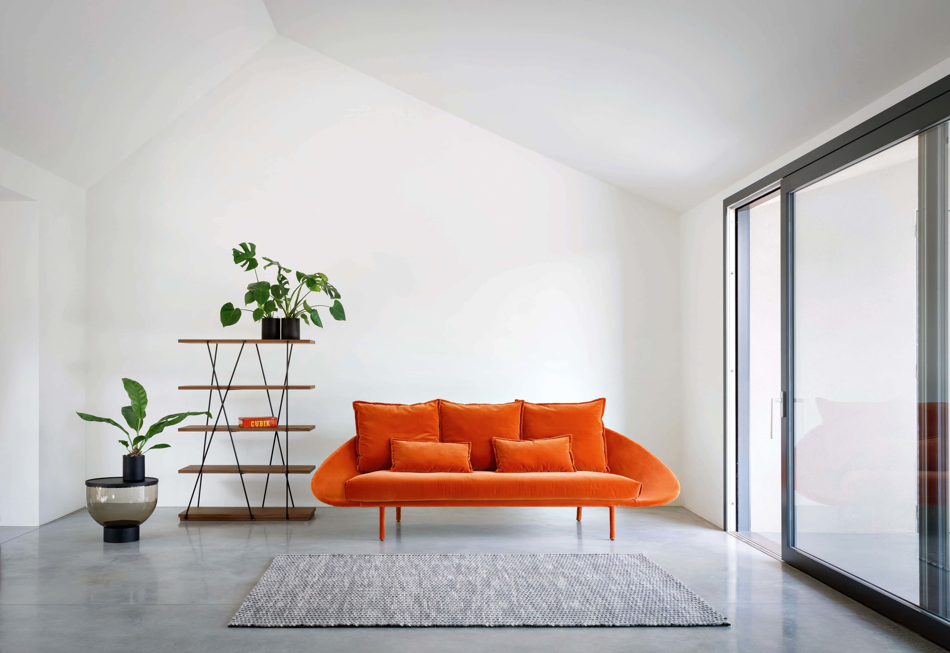 Miniforms lem sofa orange insitu haute living
