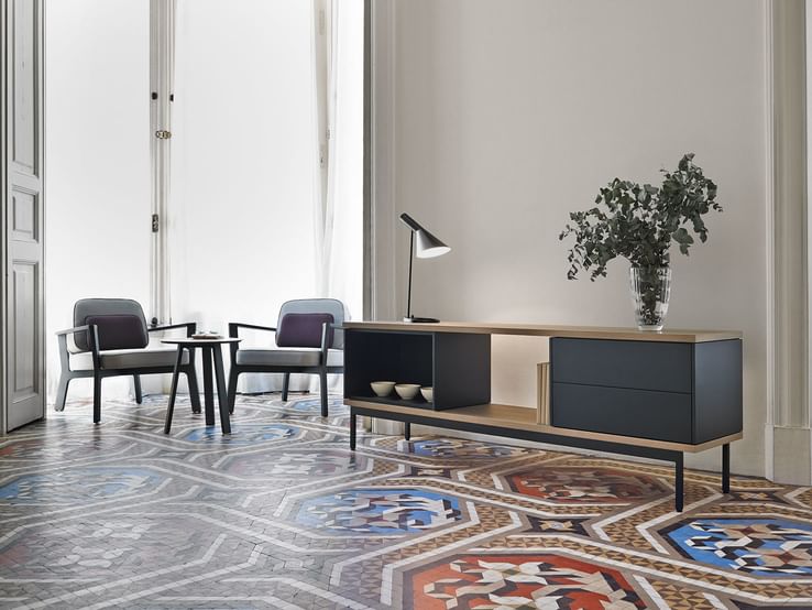Punt furniture slats insitu grey angle haute living