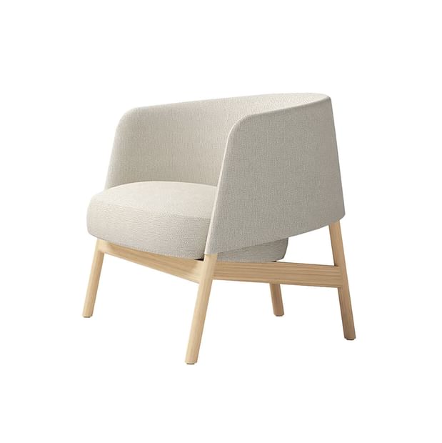 Bensen Collar Lounge Chair with Wood Base 10