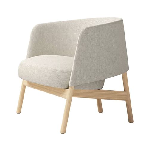 Bensen Collar Lounge Chair with Wood Base Thumbnail