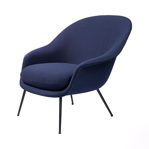 Gubi Bat Lounge Chair Low Backrest with Conic Base 18