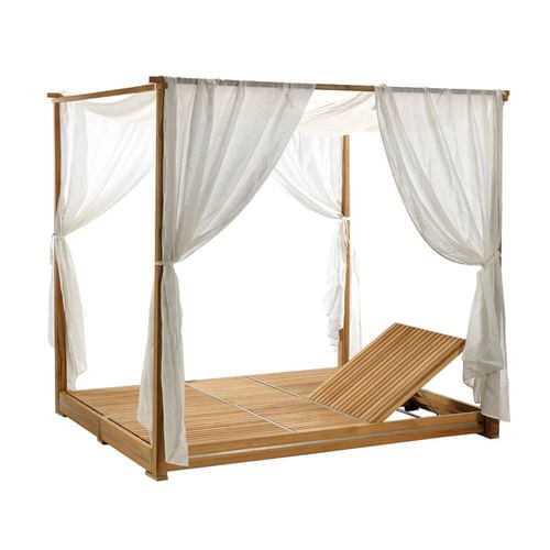 Ethimo Essenza Lounge Bed with Curtains Thumbnail