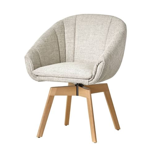 Montis Luna Dining Chair Wooden Swivel Base Thumbnail