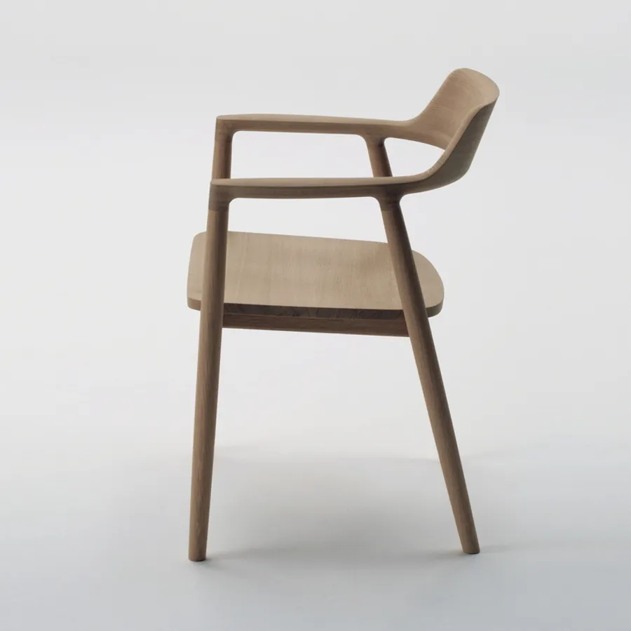 椅子 MARUNI COLLECTION Hiroshima Armchair: Wooden Seat by Maruni | Haute Living