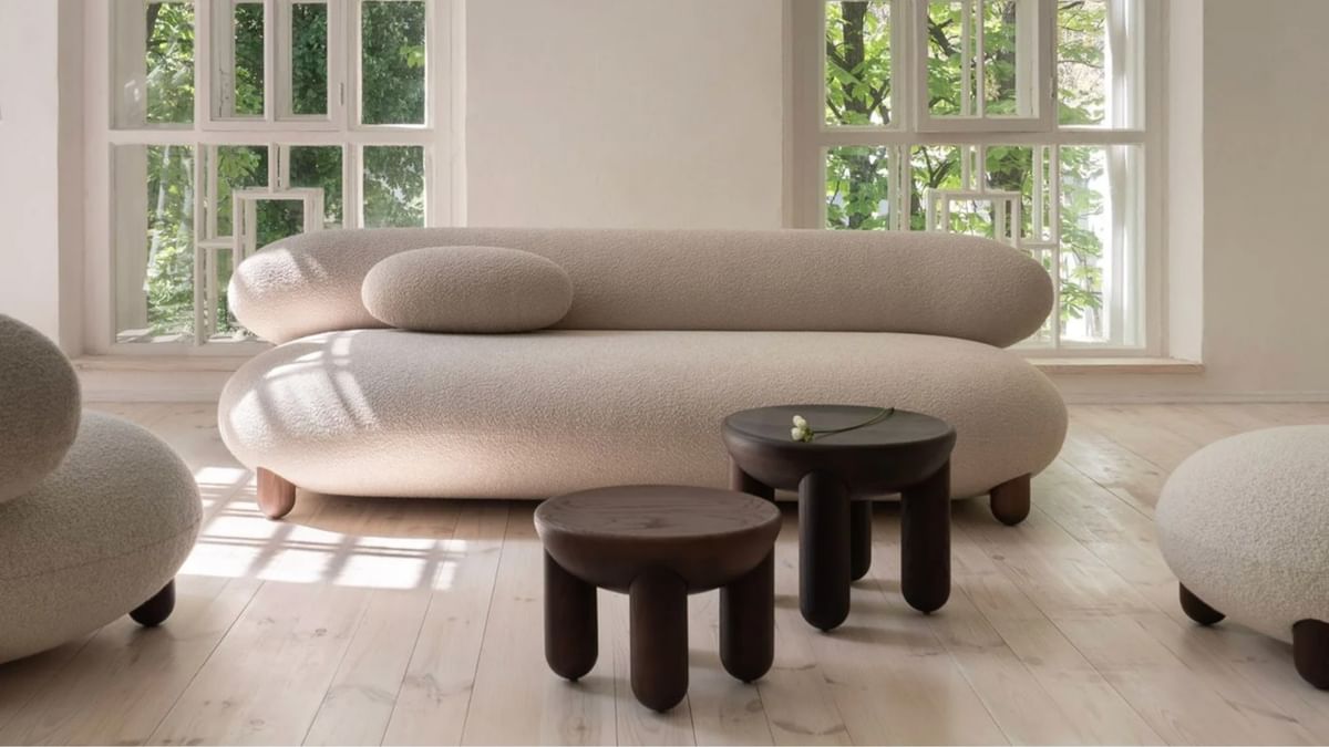 NOOM Flock Sofa Collection White Upholstered