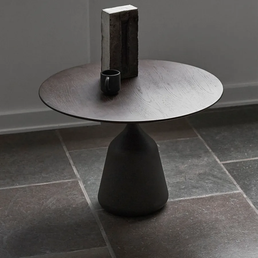 WENDELBO■Coin/サイドテーブル　黒　ミニマムデザイン　デンマーク Coin Side Table - Low - Black laminate