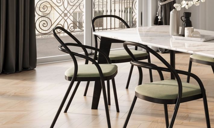 Ton 002 Dining Chair Black